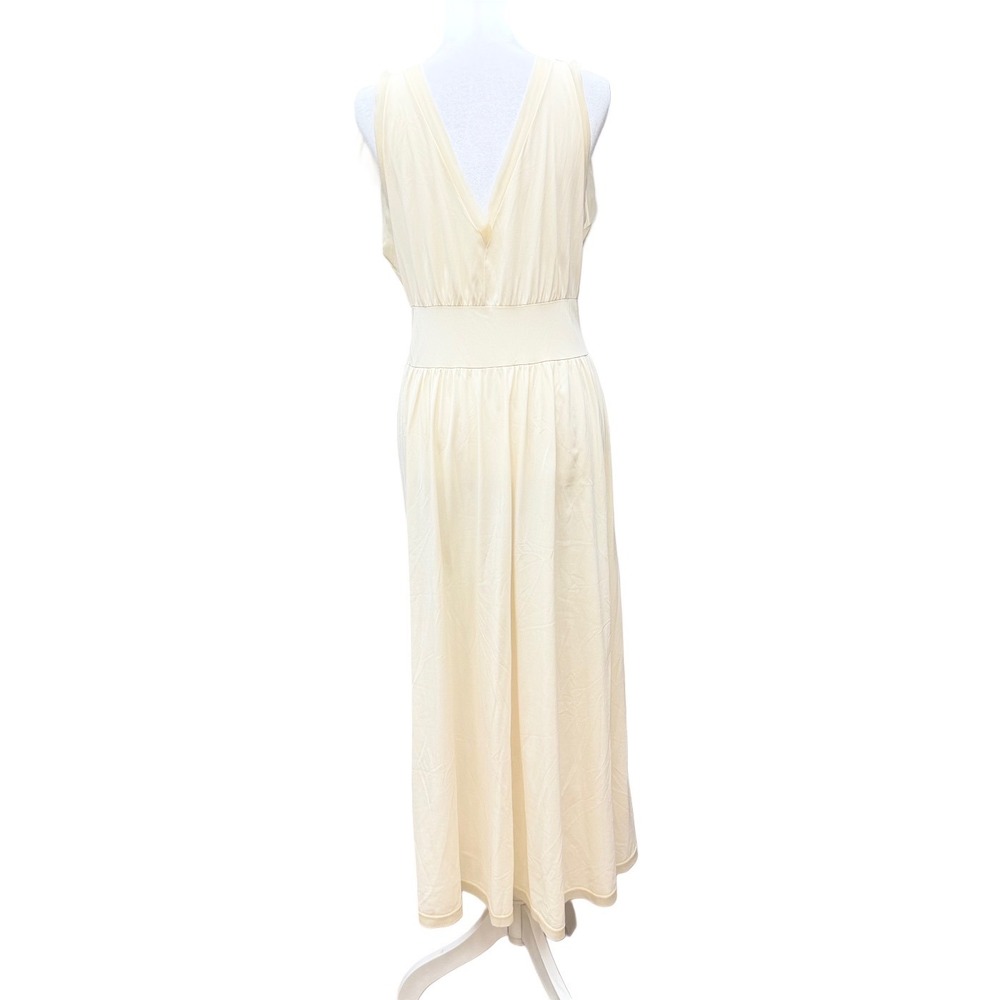 Vintage 60s Cream Floral Babydoll Maxi Nightgown Lingerie Romantic Ethereal - Picture 6 of 16